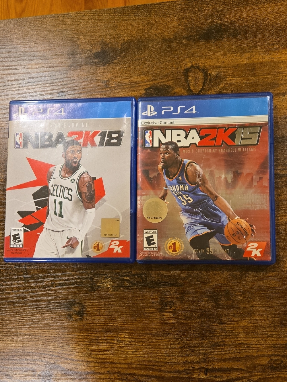 Bundle Of 2 Preownef NBA 2K18 & NBA 2K15 PS4 Games - Blue Cases